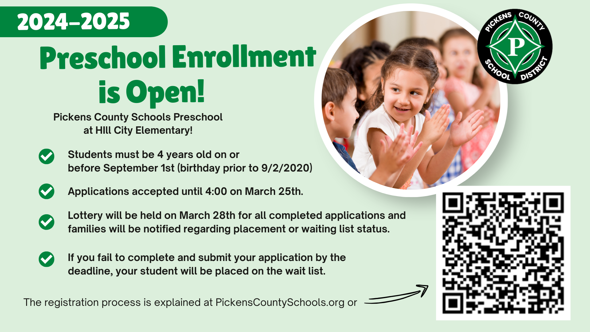Preschool Enrollment is Open!